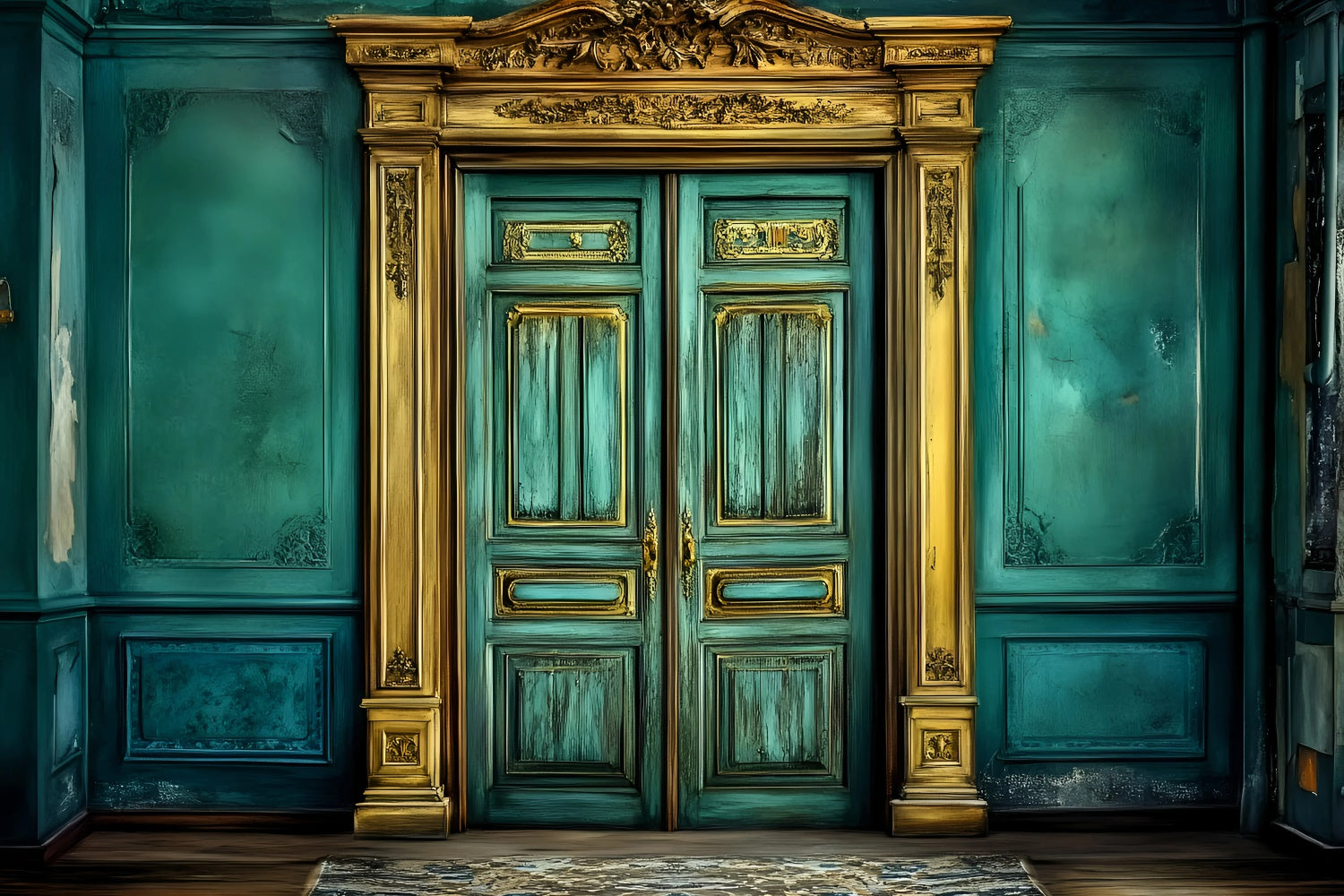 School Photo Backdrops Golden Wisdom Door Backdrop UK GQ6-156