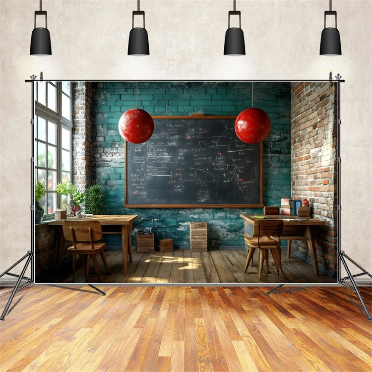 Class Photo Backdrop Industrial Study Hall Backdrop UK GQ6-160