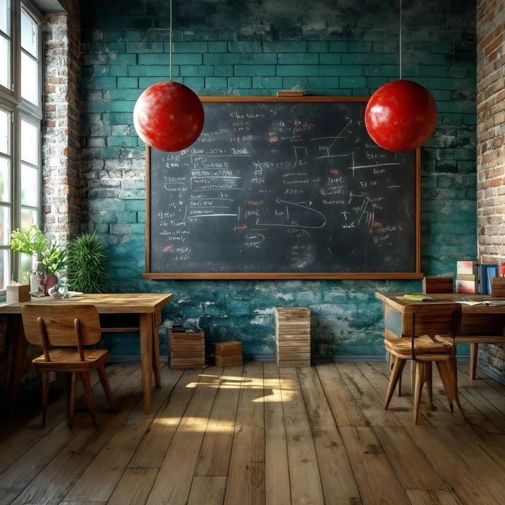 Class Photo Backdrop Industrial Study Hall Backdrop UK GQ6-160