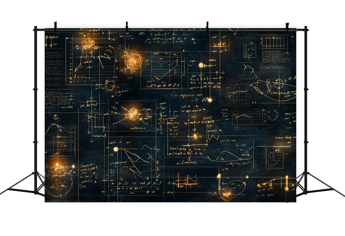 School Photo Backdrops Vintage Equation Research Backdrop UK GQ6-164