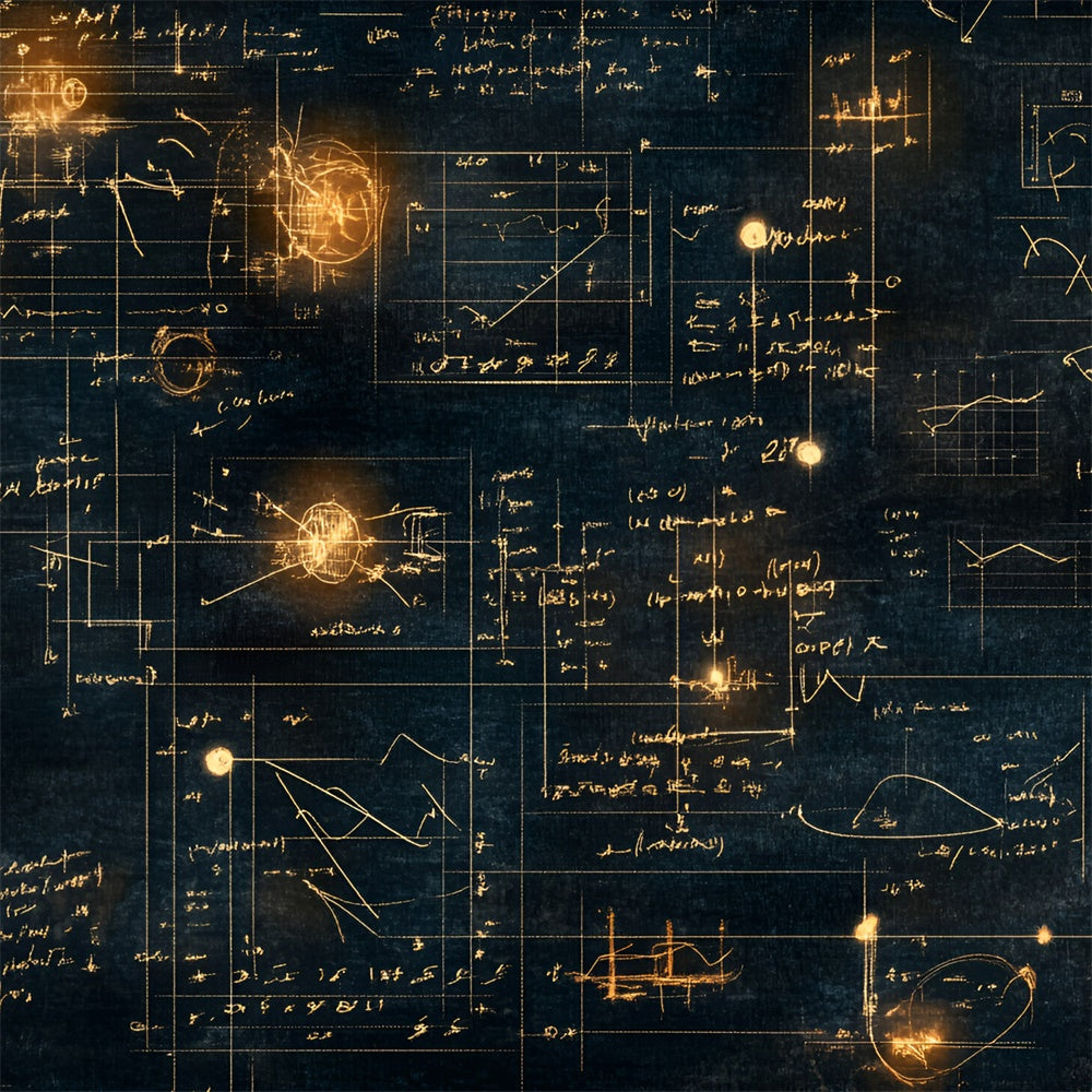 School Photo Backdrops Vintage Equation Research Backdrop UK GQ6-164