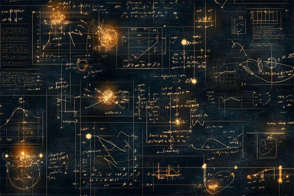 School Photo Backdrops Vintage Equation Research Backdrop UK GQ6-164