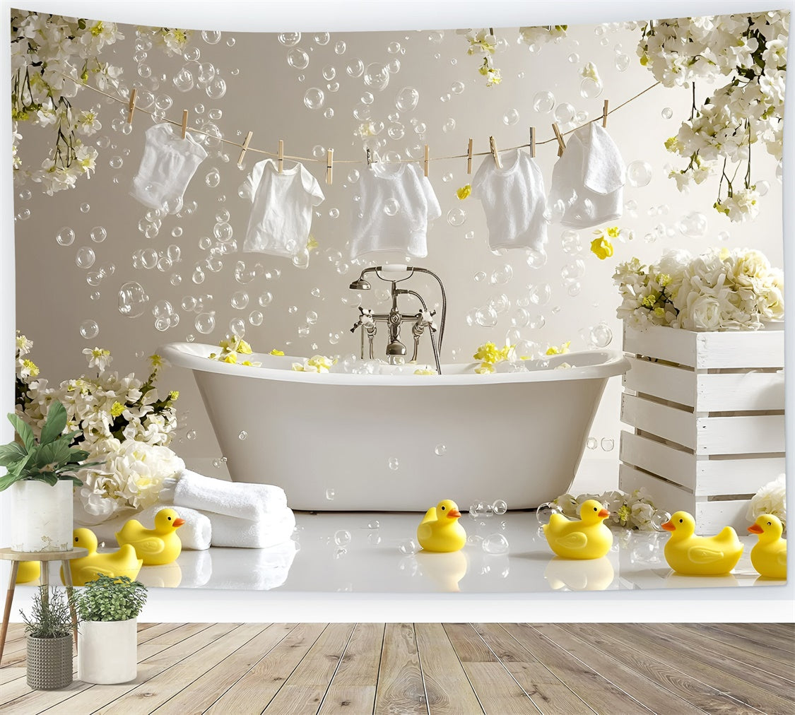 Summer Backdrops Rubber Duck Bath Time Backdrop UK GQ6-56