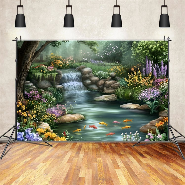 Enchanted Forest Backdrop Floral Cascade Dream Summer Backdrop UK GQ6-57