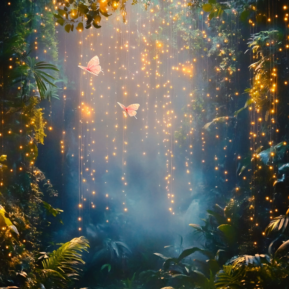 Magical Forest Backdrop Sparkling Rainfall Forest Summer Backdrop UK GQ6-61