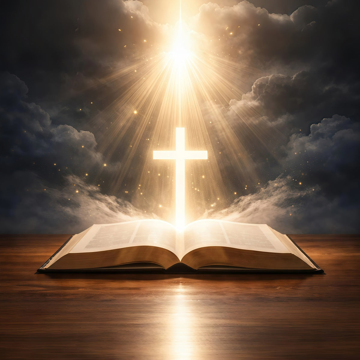 Easter Backdrop Church Glorious Cross Holy Book Easter Photography Backdrop UK GQ61-3