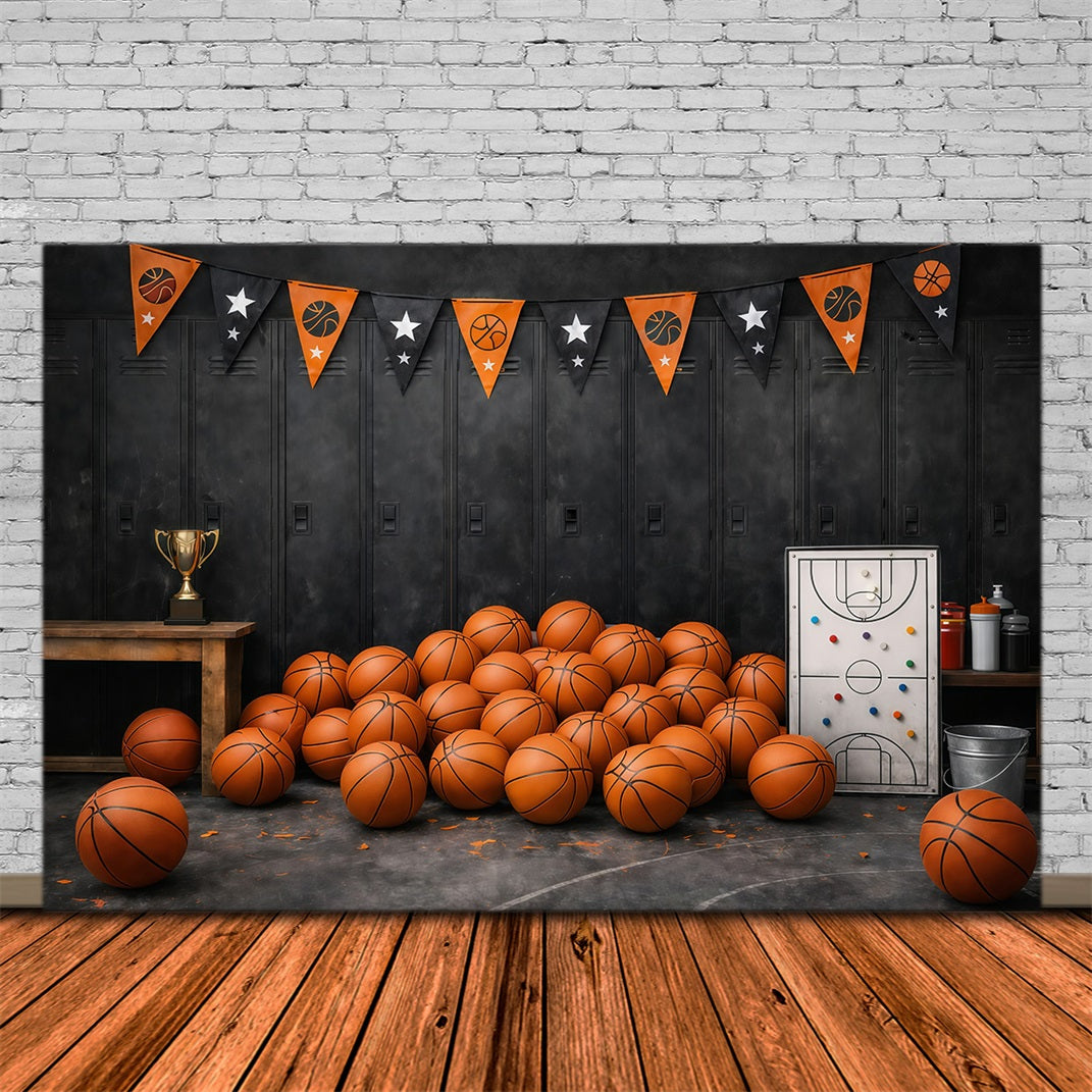 Basketball Backdrops School Locker Room Victory Sports Photo Backdrops UK GQ61-76