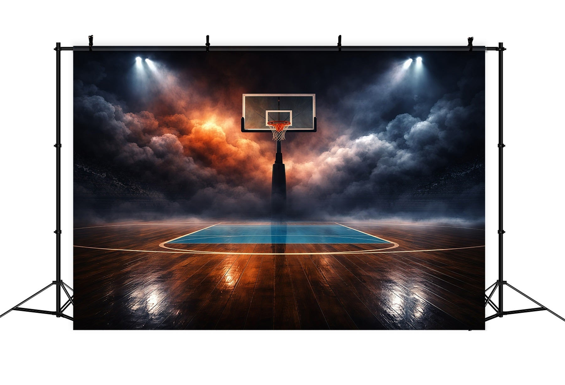 Basketball Backdrop Abstract Cloud Dramatic Stadium Court Sports Backdrops UK GQ61-80
