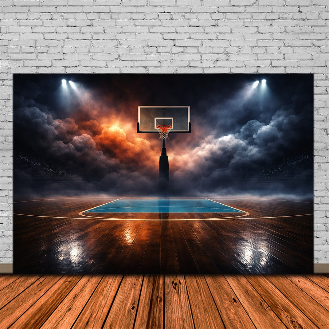 Basketball Backdrop Abstract Cloud Dramatic Stadium Court Sports Backdrops UK GQ61-80