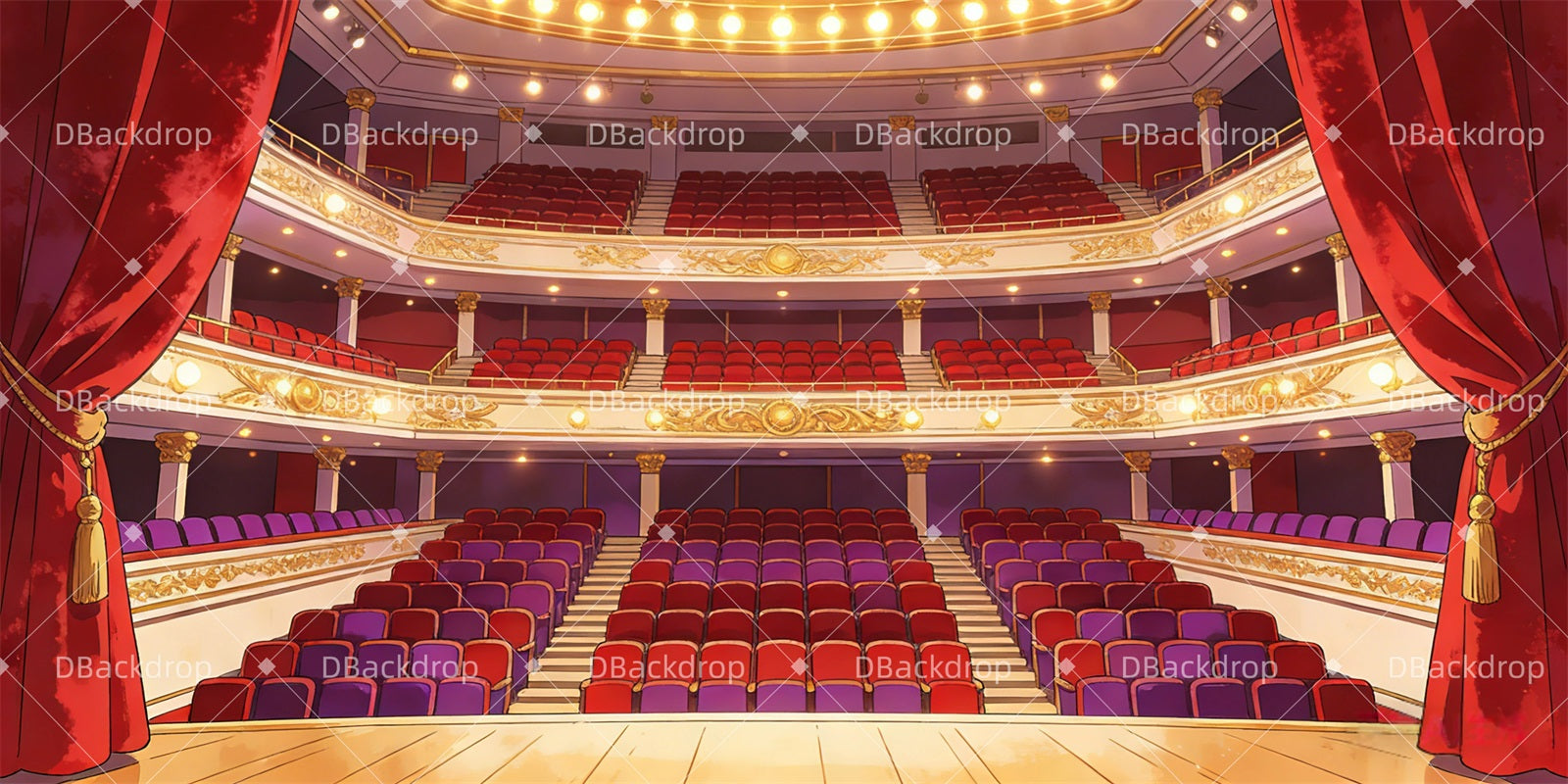 Performance Backdrop Theatre Interior Broadway Stage Backdrop UK GQ63-T82