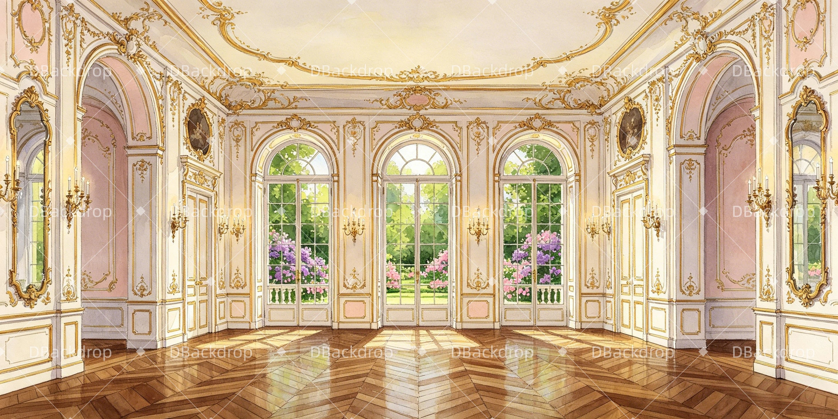 Dance Backdrops Garden Ballroom Professional Stage Backdrops UK GQ65-T23