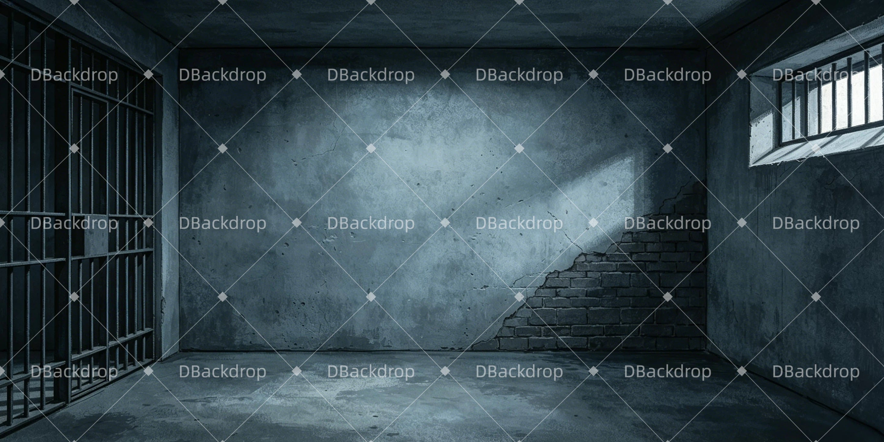 Theater Backdrops For Sale Dilapidated Prison Stage Backdrop UK GQ65-T50