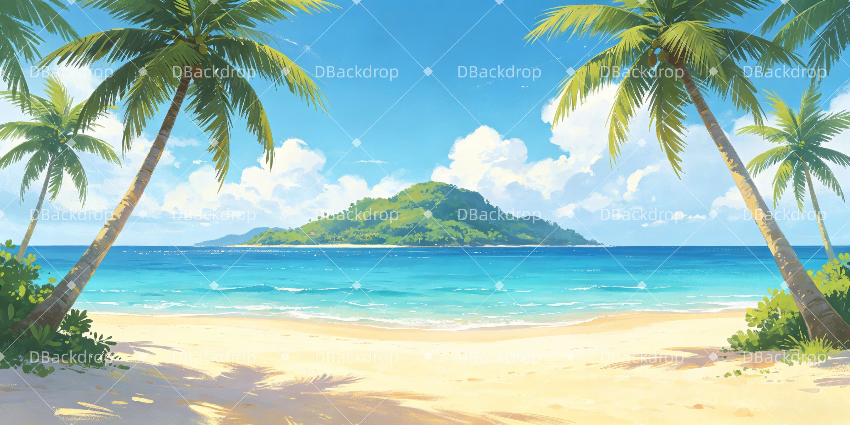Scenery Backdrops For Theater Island Seascape Stage Backdrop Ideas UK GQ65-T69
