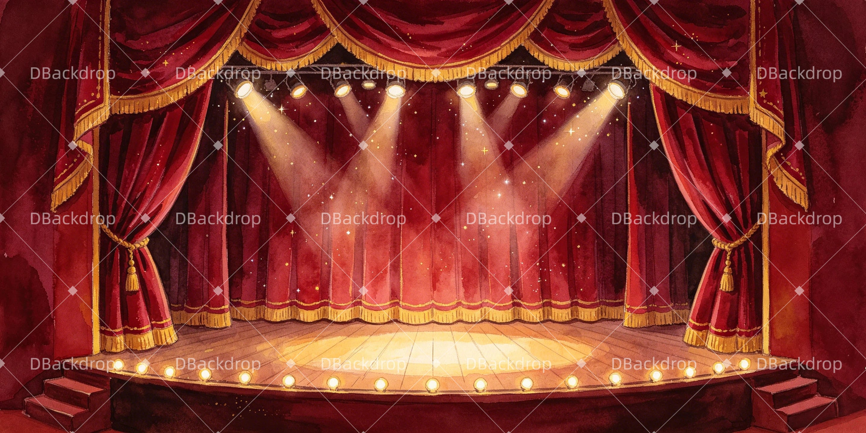 Musical Backdrops Drag Performance Stage School Play UK Backdrops GQ66-T26