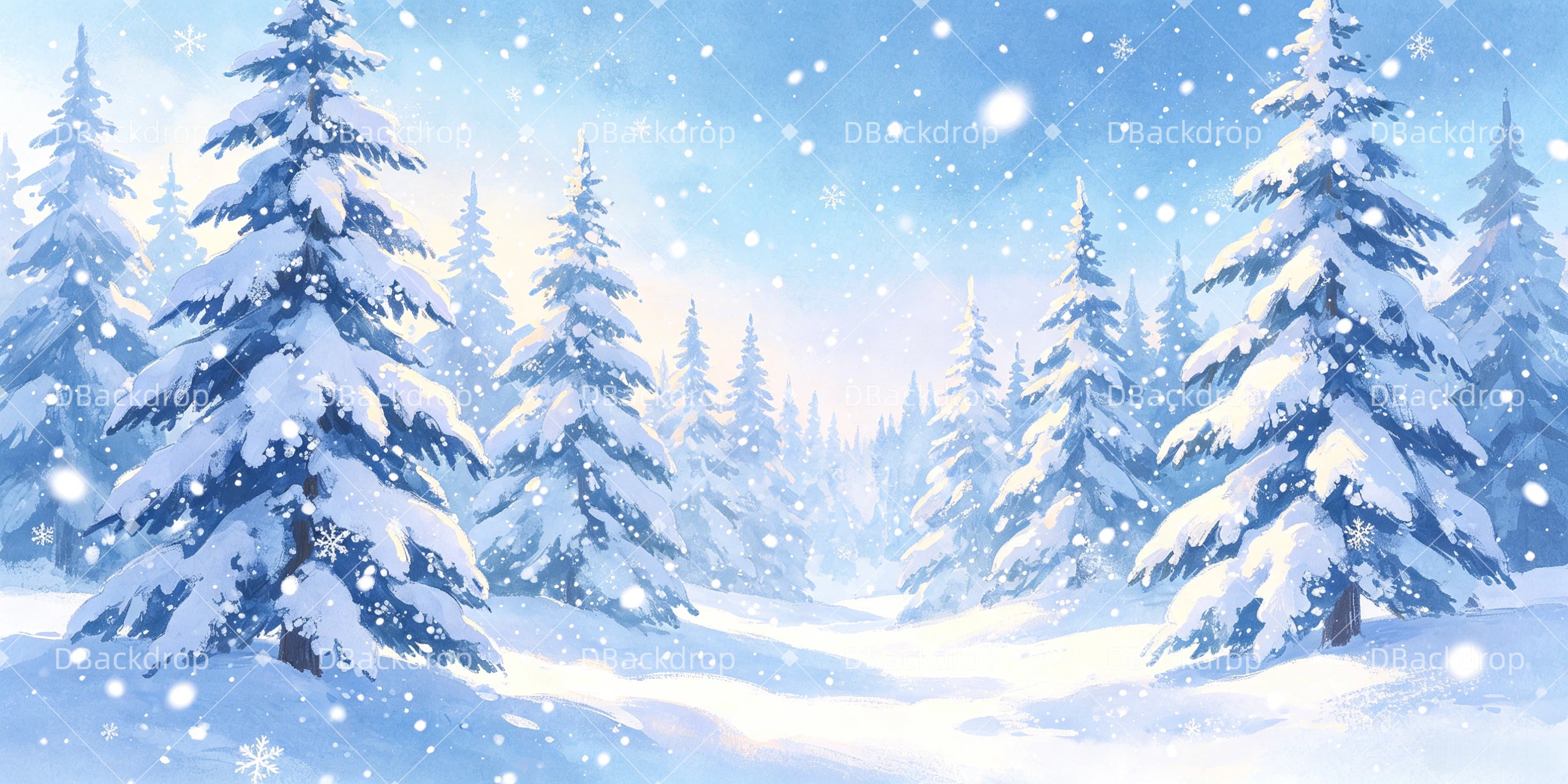 Forest Stage Backdrop Narnia Snow Forest Stage Scenery Backdrops UK GQ66-T42