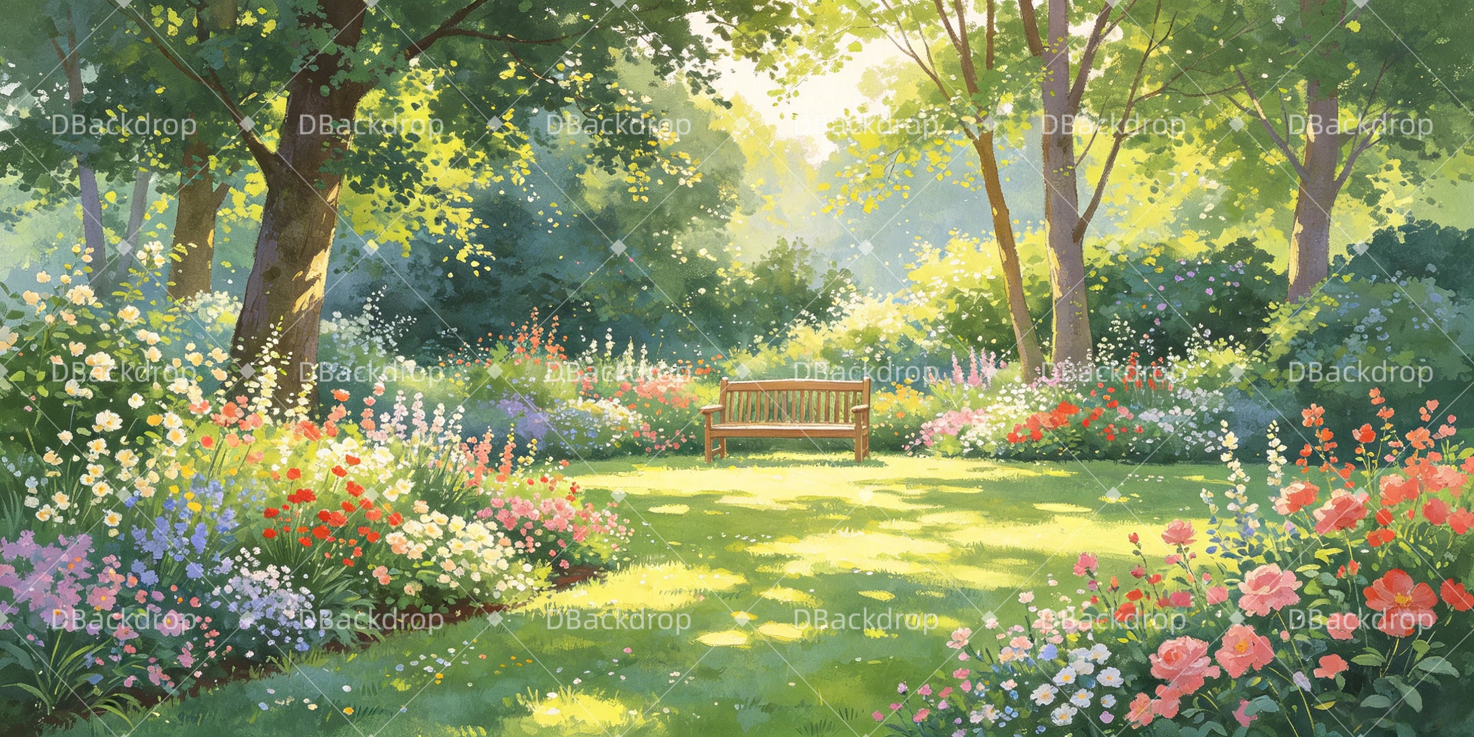 Stage Backdrop Ideas Romantic Garden Performance UK Backdrops GQ66-T68