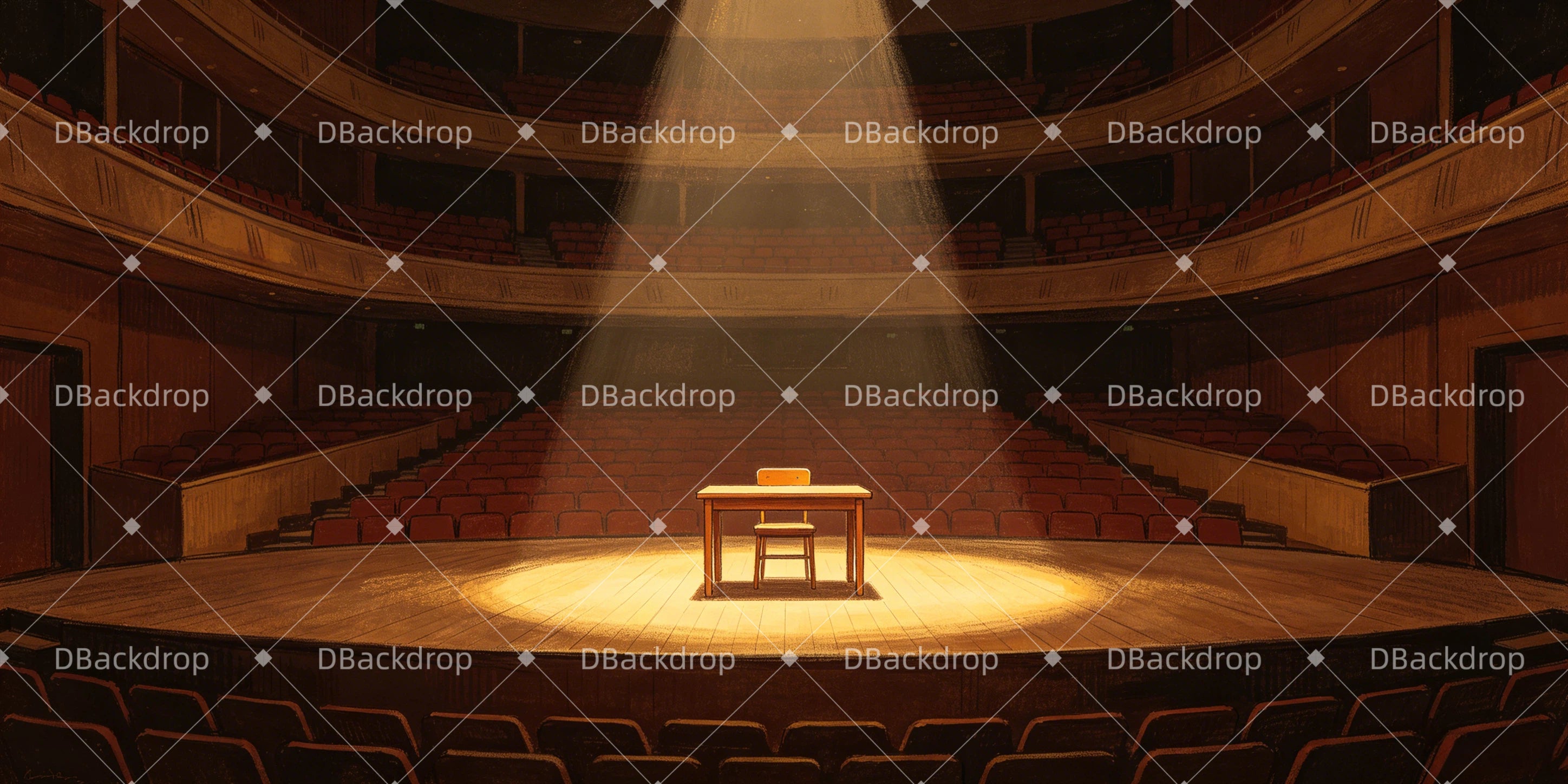 Large Stage Backdrops Empty Theater Stage Performance UK Backdrops GQ66-T69