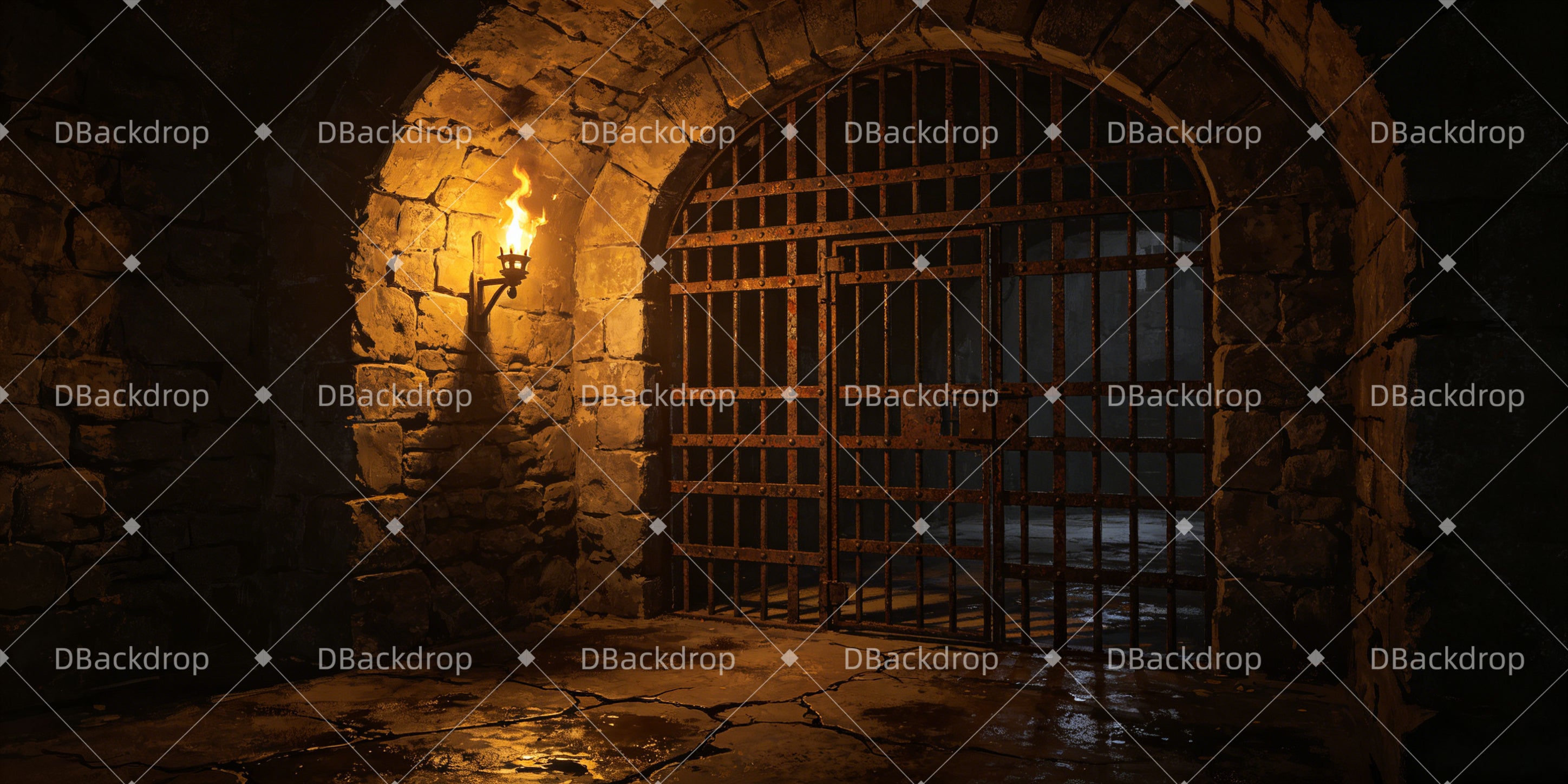 Movie Theater Backdrop Inquisition Prison Large UK Stage Backdrops GQ66-T71