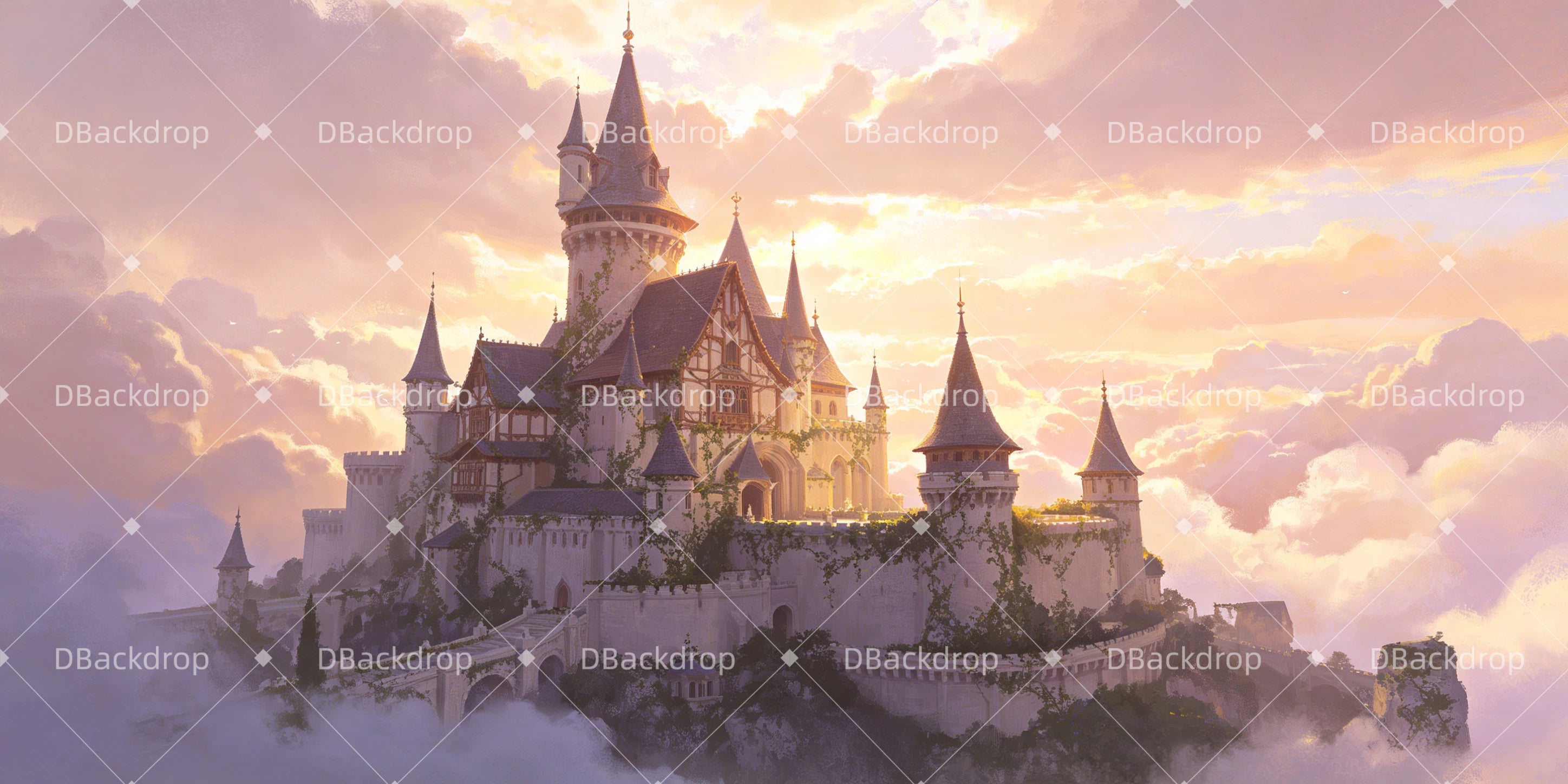 Backdrop For UK Theater Play Medieval Dream Castle Stage Backdrop GQ66-T74