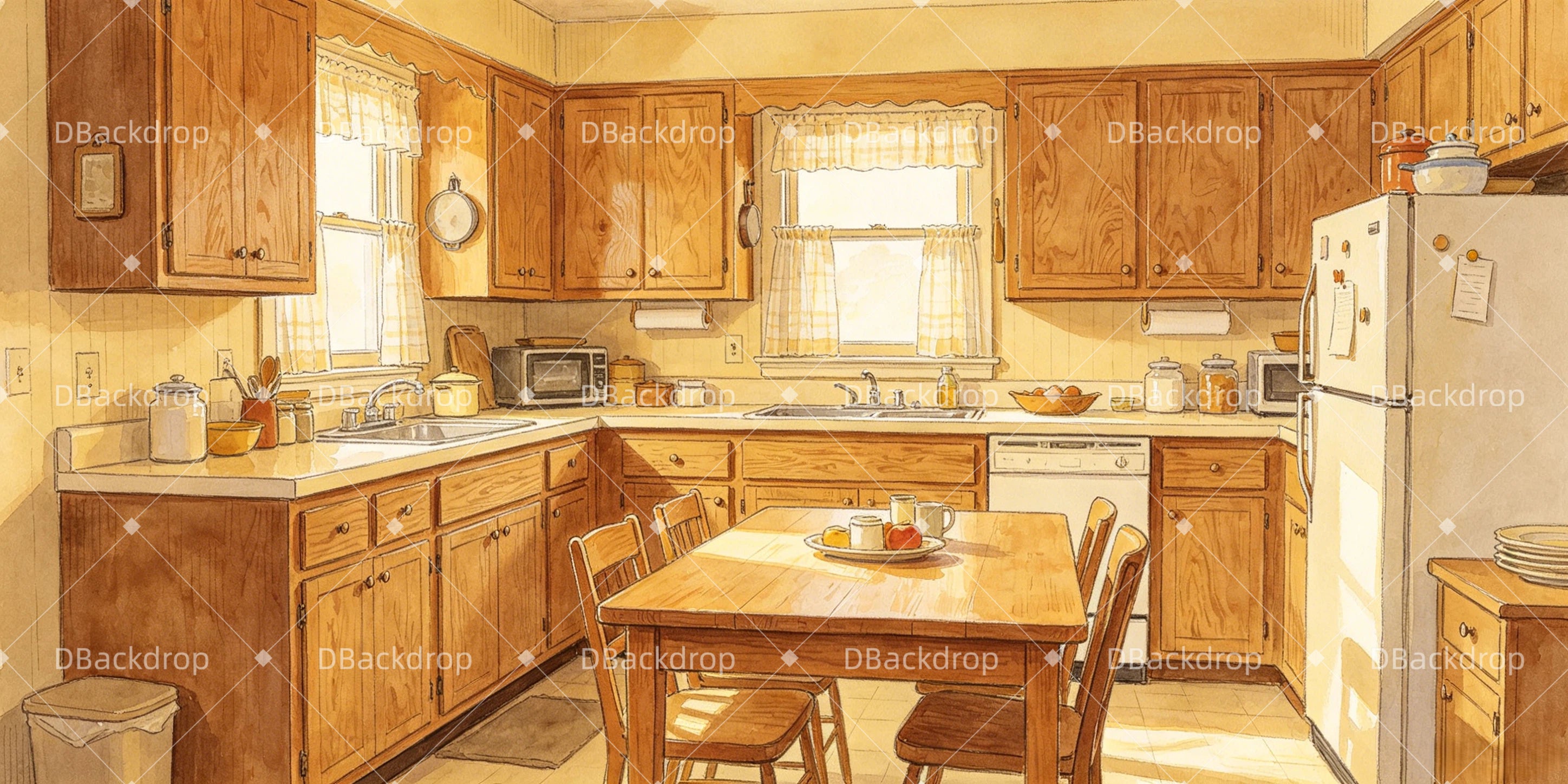 Stage Backdrops For Sale Kitchen Family Scene Theater Backdrop UK GQ66-T87