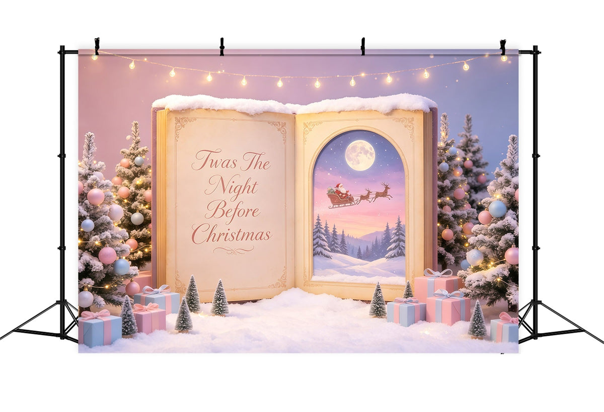 Magical Christmas Backdrop Storybook Santa Winter Book Backdrop Christmas UK GQ68-119