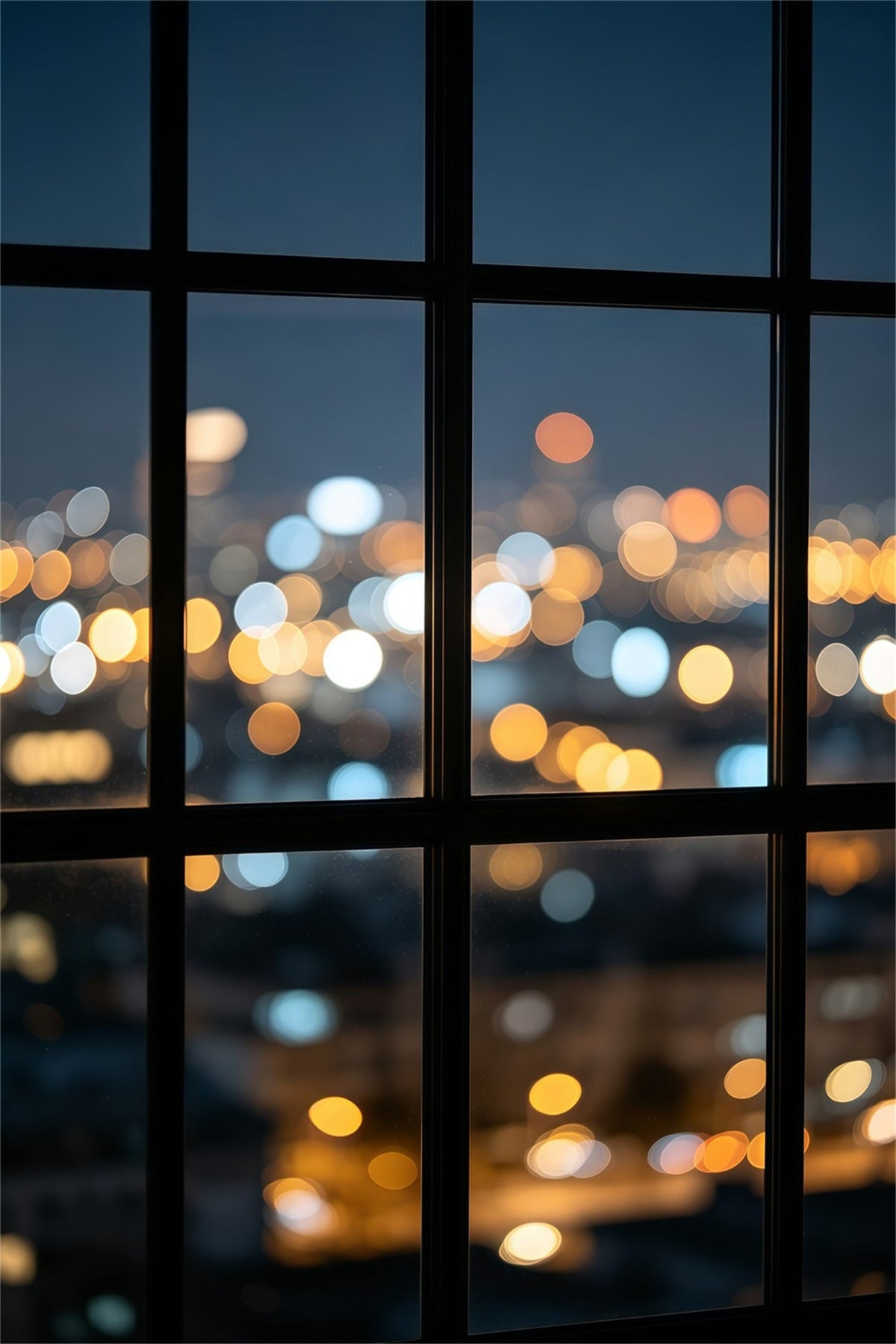 Christmas Bokeh Backdrop Night City Window View Christmas Photography Backdrop UK GQ69-24
