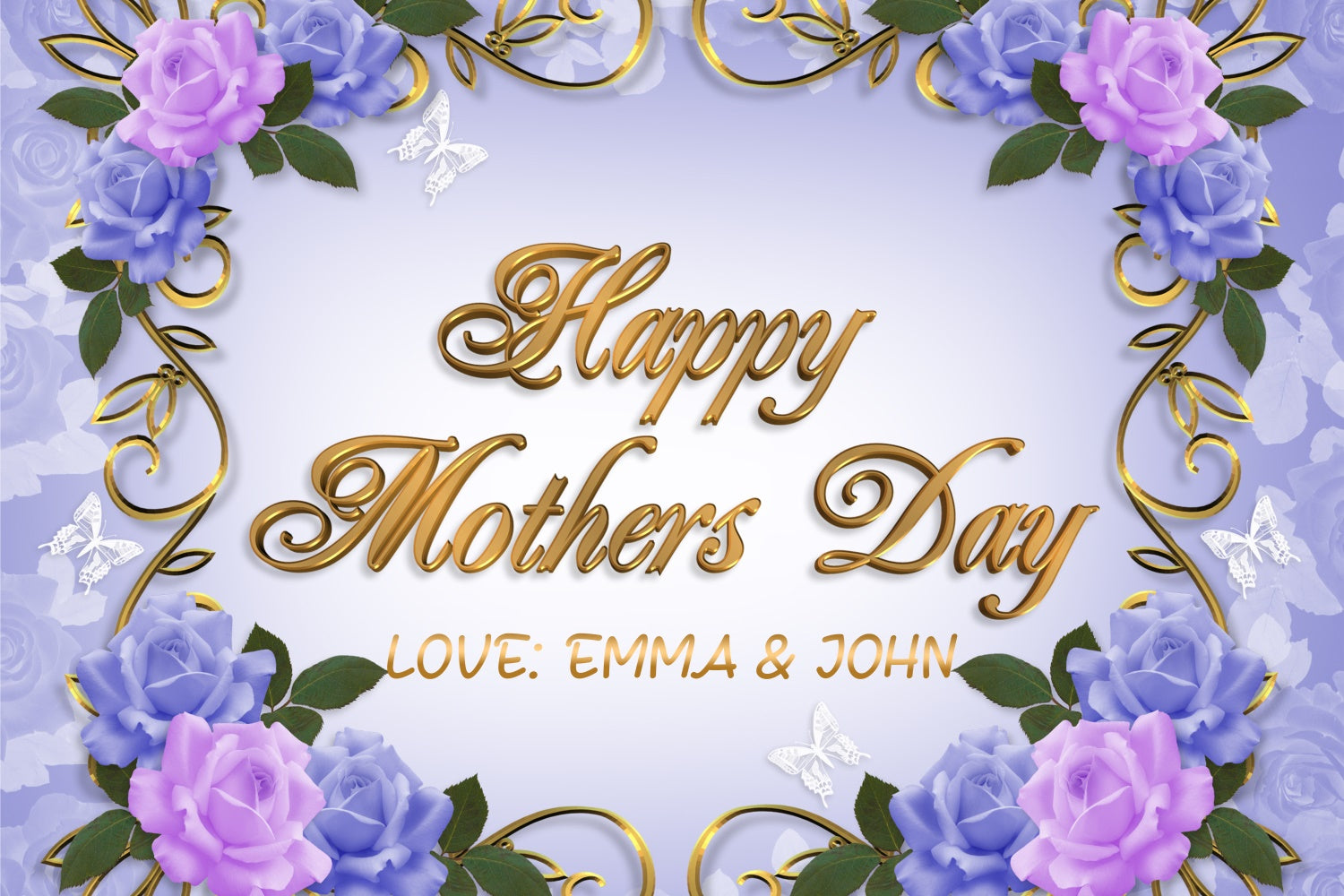 Backdrops For Mothers Day Vintage Violet Rose Frame Backdrop UK GTY3-138