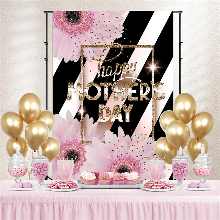 Happy Mother's Day Backdrop Chic Fashion Glitter Backdrop UK GTY3-147