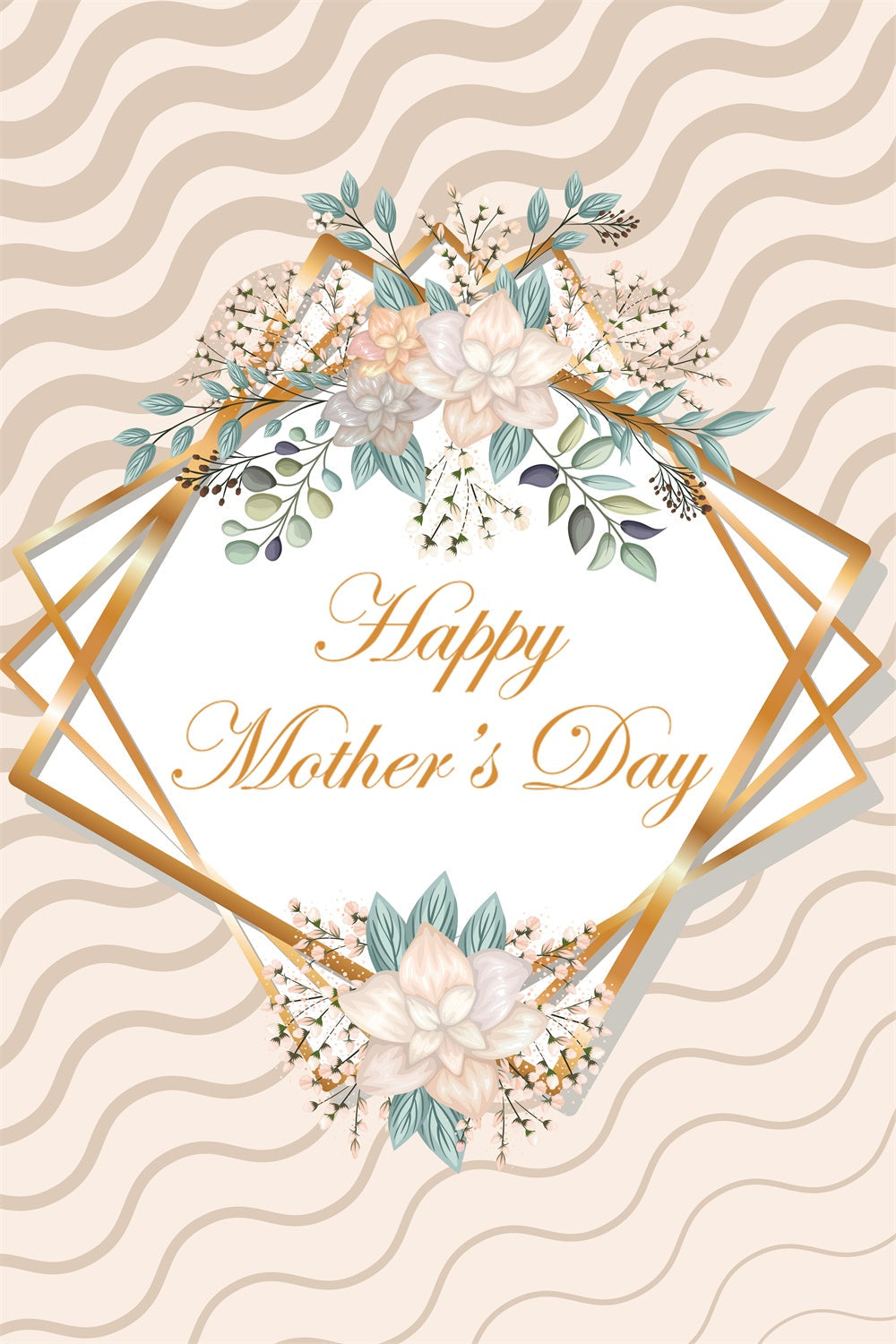 Backdrops For Mothers Day Sophisticated Cream Bloom Backdrop UK GTY3-165