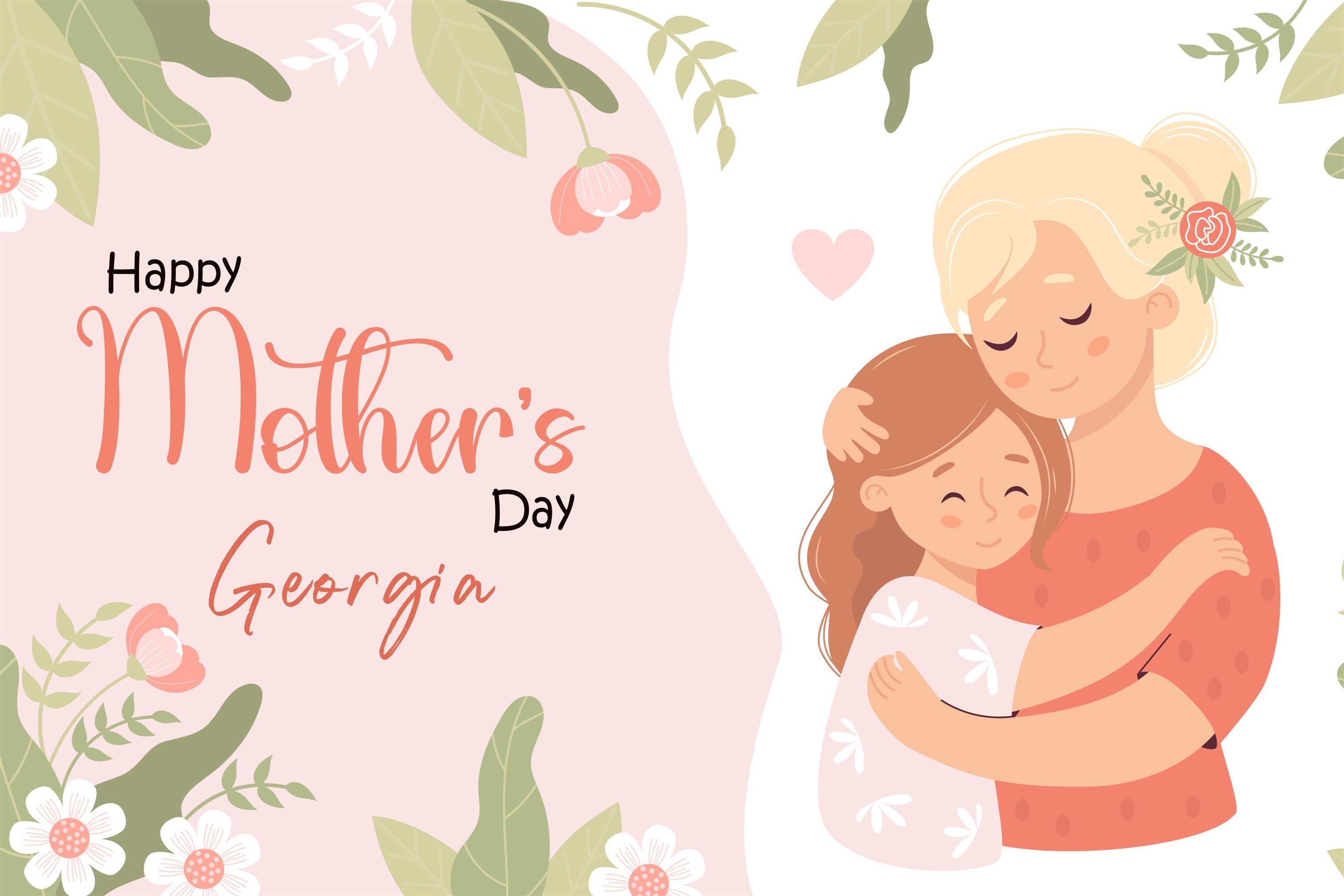 Mother's Day Backdrop Ideas Sweet Warm Embrace Backdrop UK GTY3-169