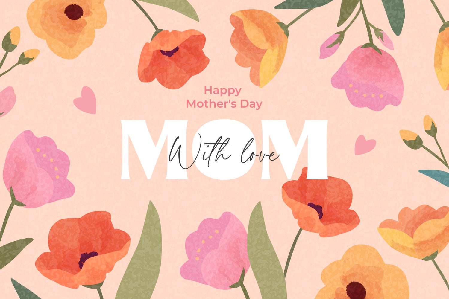 Mothers Day Photo Backdrop Warm Pastel Bloom Backdrop UK GTY3-170