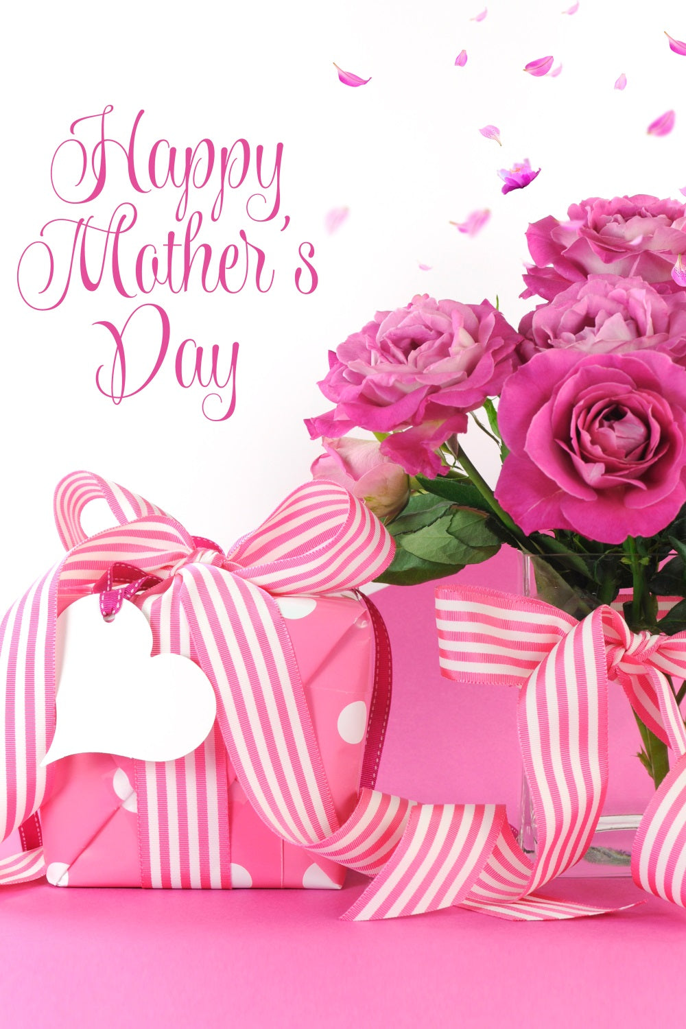 Mothers Day Photo Backdrop Pink Roses Gift Custom Backdrop UK GTY3-172