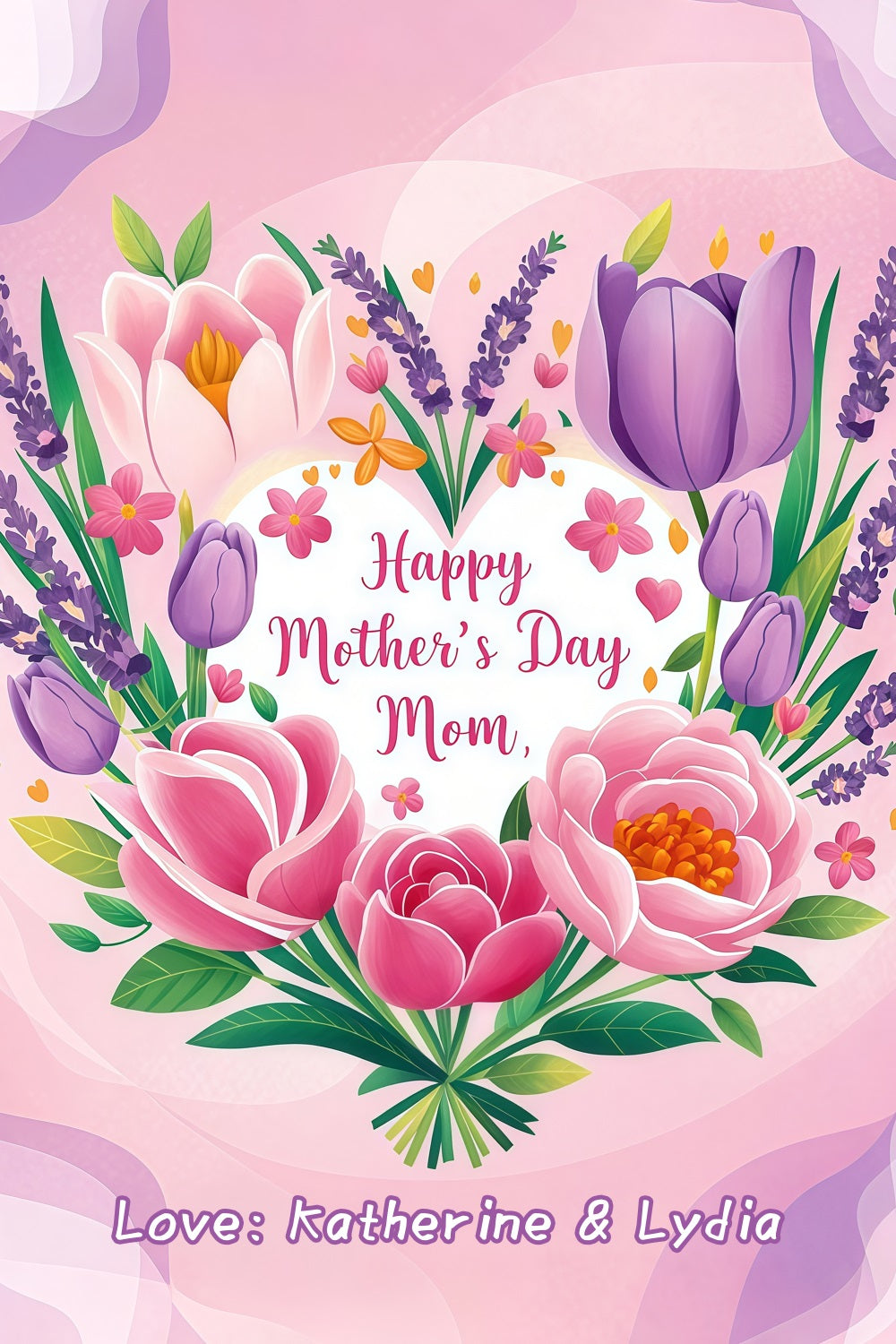 Mothers Day Backdrops Sweet Floral Bouquet Customized Backdrop UK GTY3-181