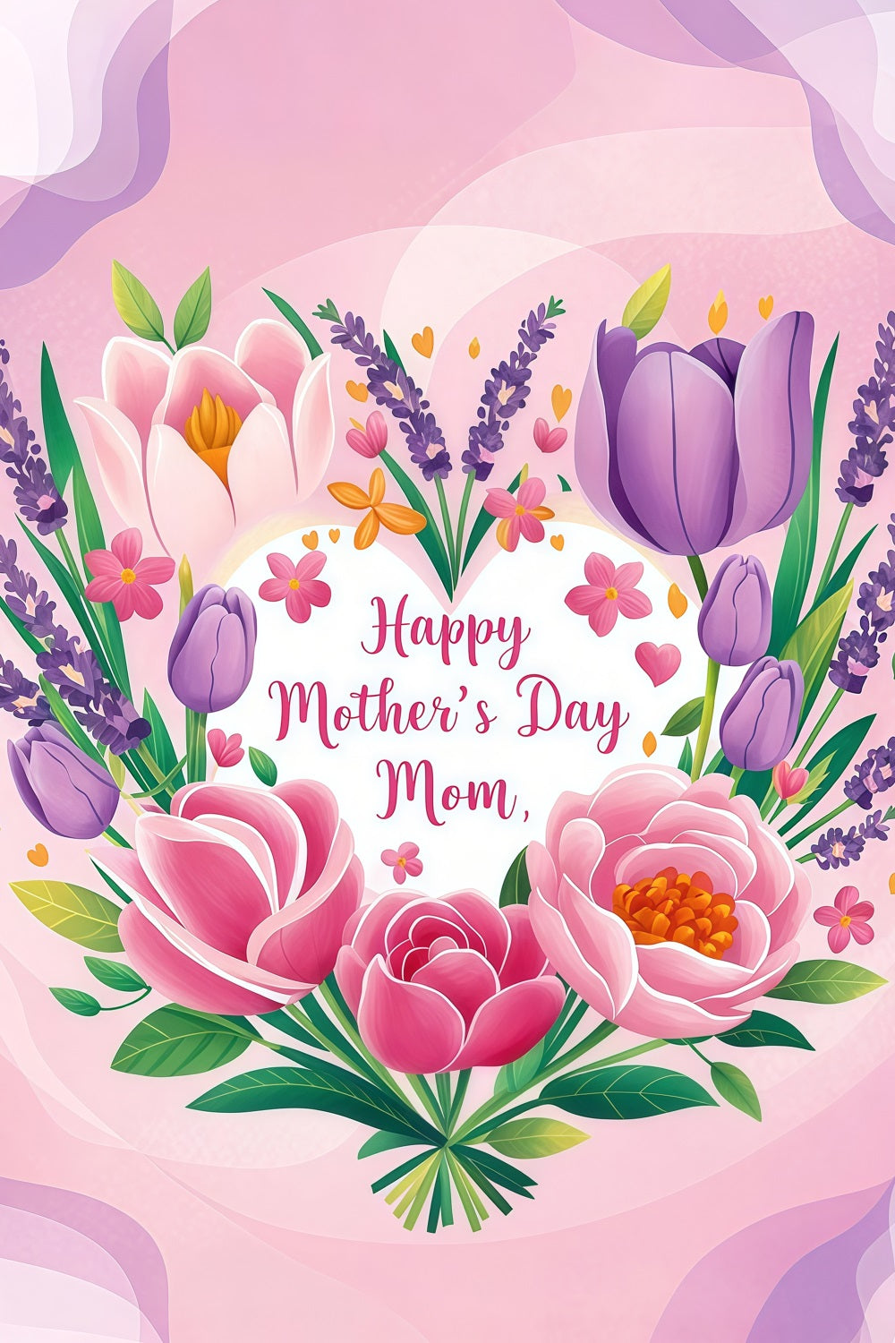 Mothers Day Backdrops Sweet Floral Bouquet Customized Backdrop UK GTY3-181