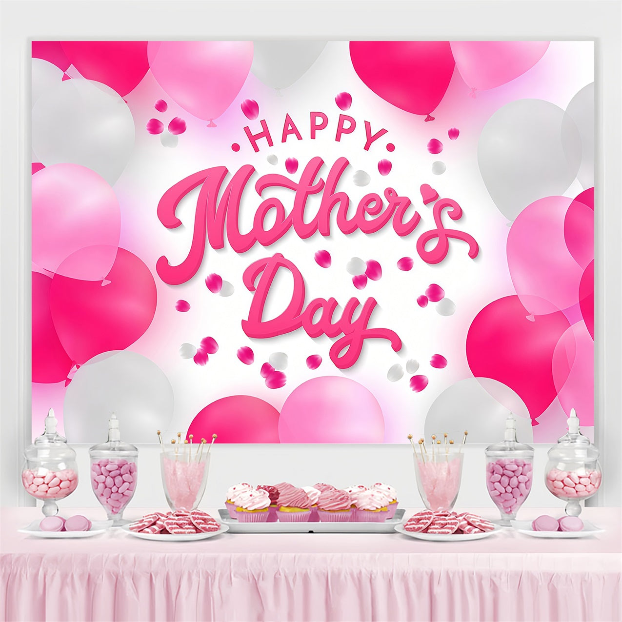 Mother Day Backdrop Floating Balloons Personalized Backdrop UK GTY3-190