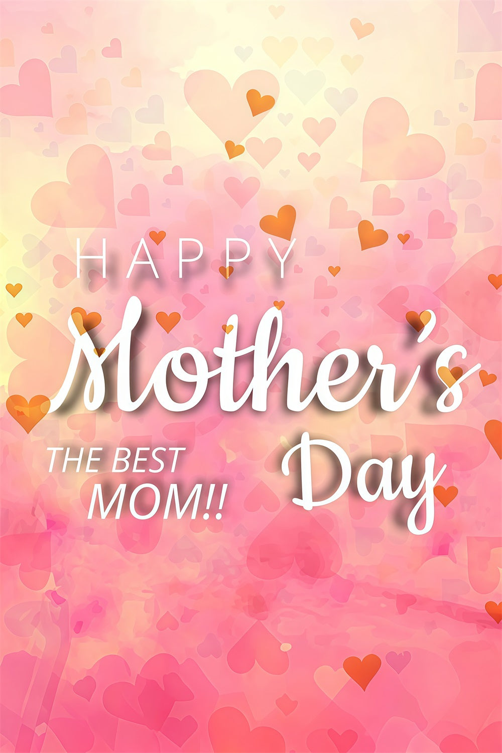 Mothers Day Backdrop Heart Celebration Customized Backdrop UK GTY3-197