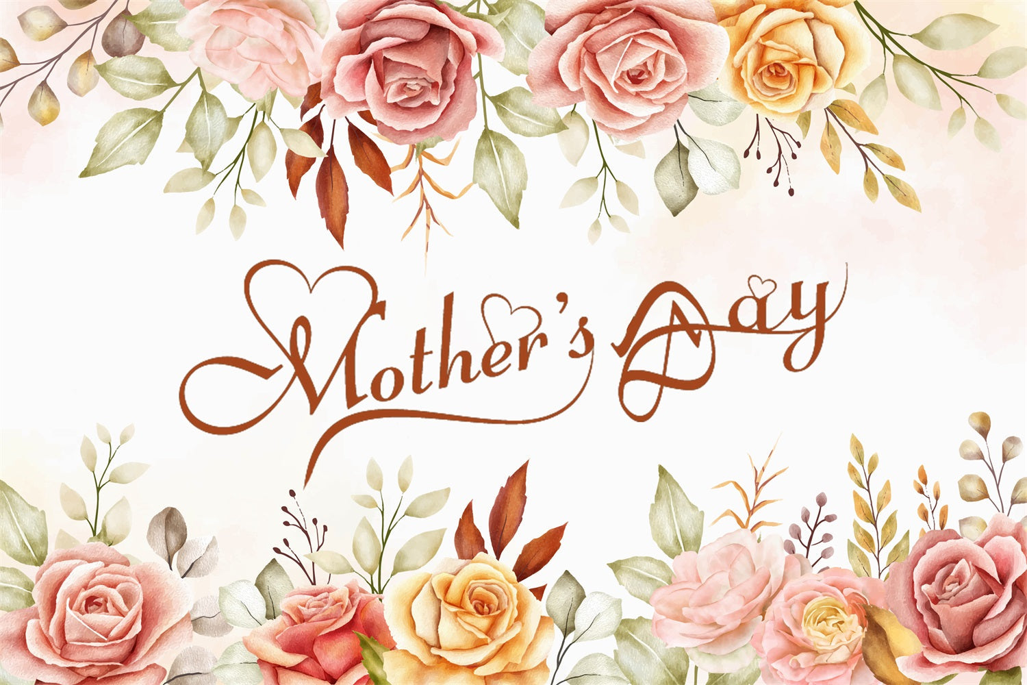 Mothers Day Backdrops Vintage Rose Customized Backdrop UK GTY3-201