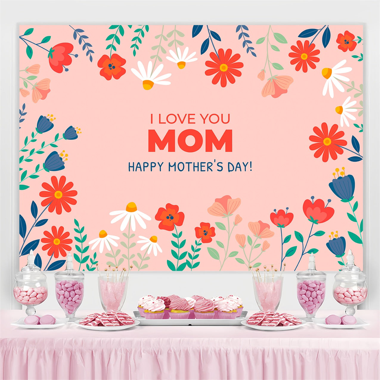 Mother's Day Photography Backdrops Daisy Rose Mom Personalized Backdrop UK GTY3-202