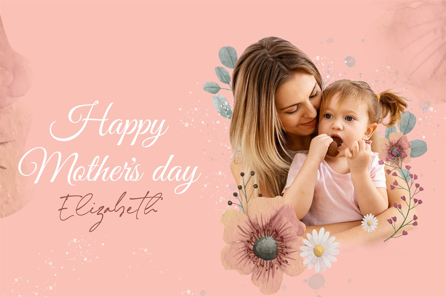 Mothers Day Photo Backdrop Love Floral Custom Backdrop UK GTY3-212