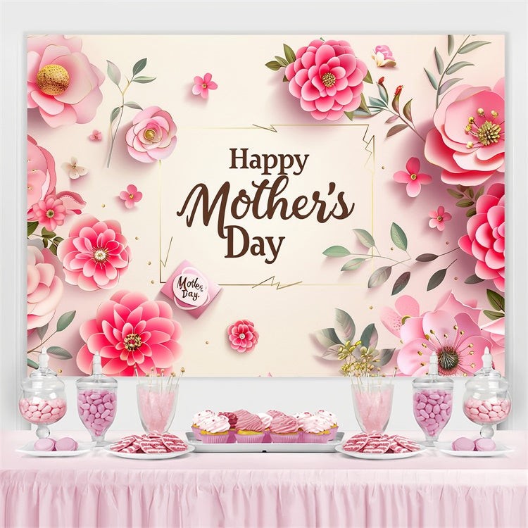 Backdrop For Mothers Day Enchanting Flower Frame Custom Backdrop UK GTY3-216