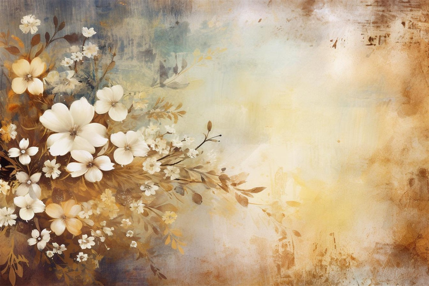 Headshot Backdrops Rustic Floral Fade Backdrop UK GTY3-347