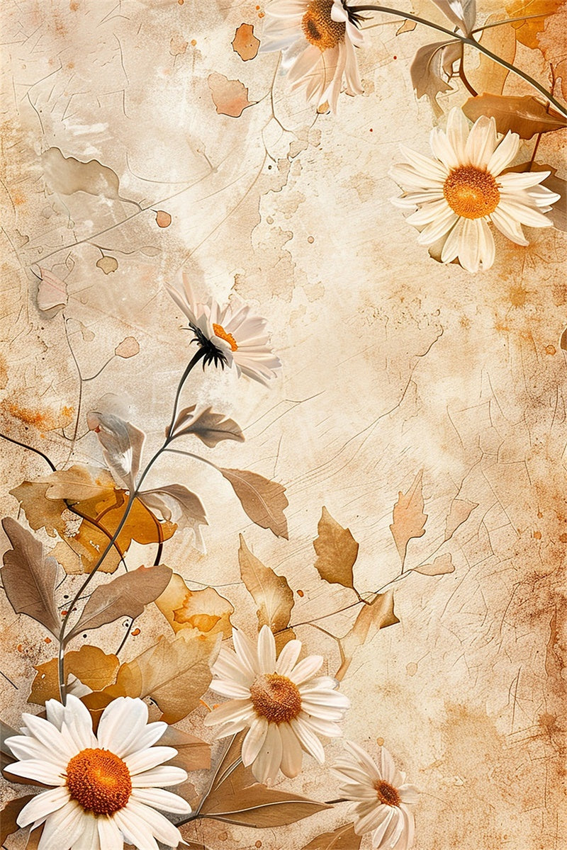 Professional Headshot Backdrop Rustic Daisy Bloom Backdrop UK GTY3-350