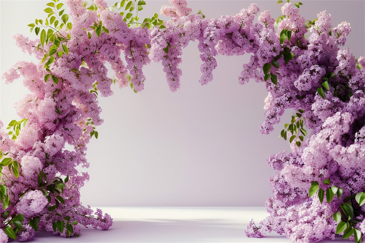 Purple Flowers Backdrop Lavender Bloom Archway Backdrop UK GTY3-37