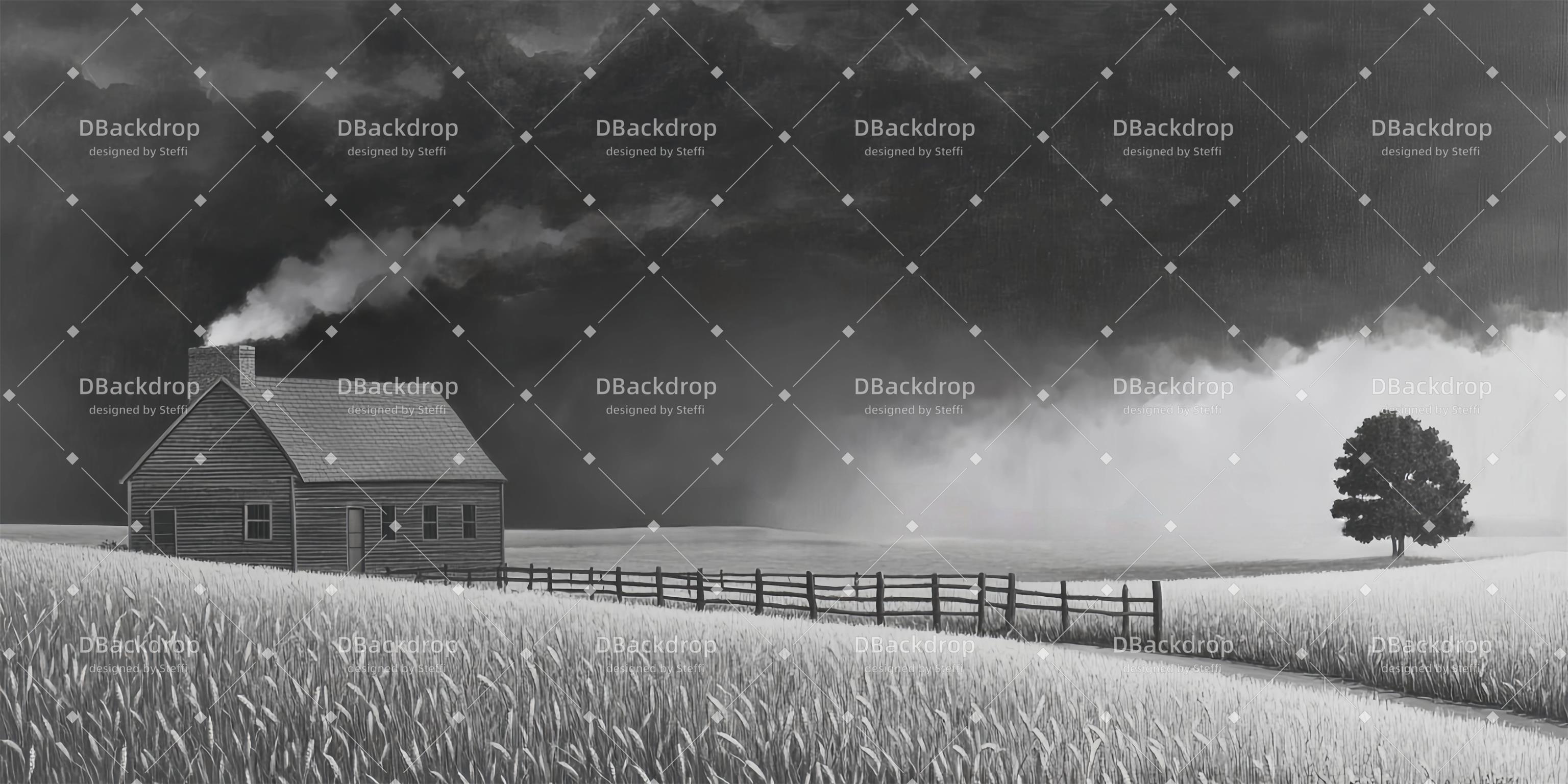 Stage Backdrop Kansas Farm Theater Backdrops for Sale UK CSH59-T91