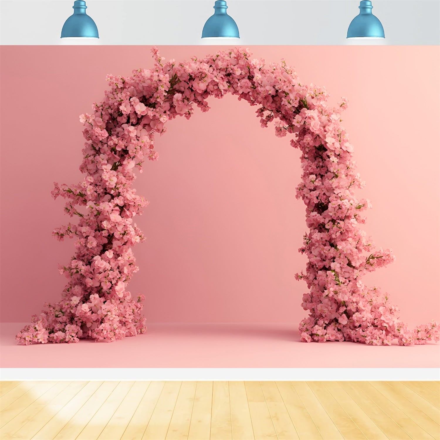 Spring Flower Backdrop Pink Cherry Flower Arch Backdrop UK LXX1-123