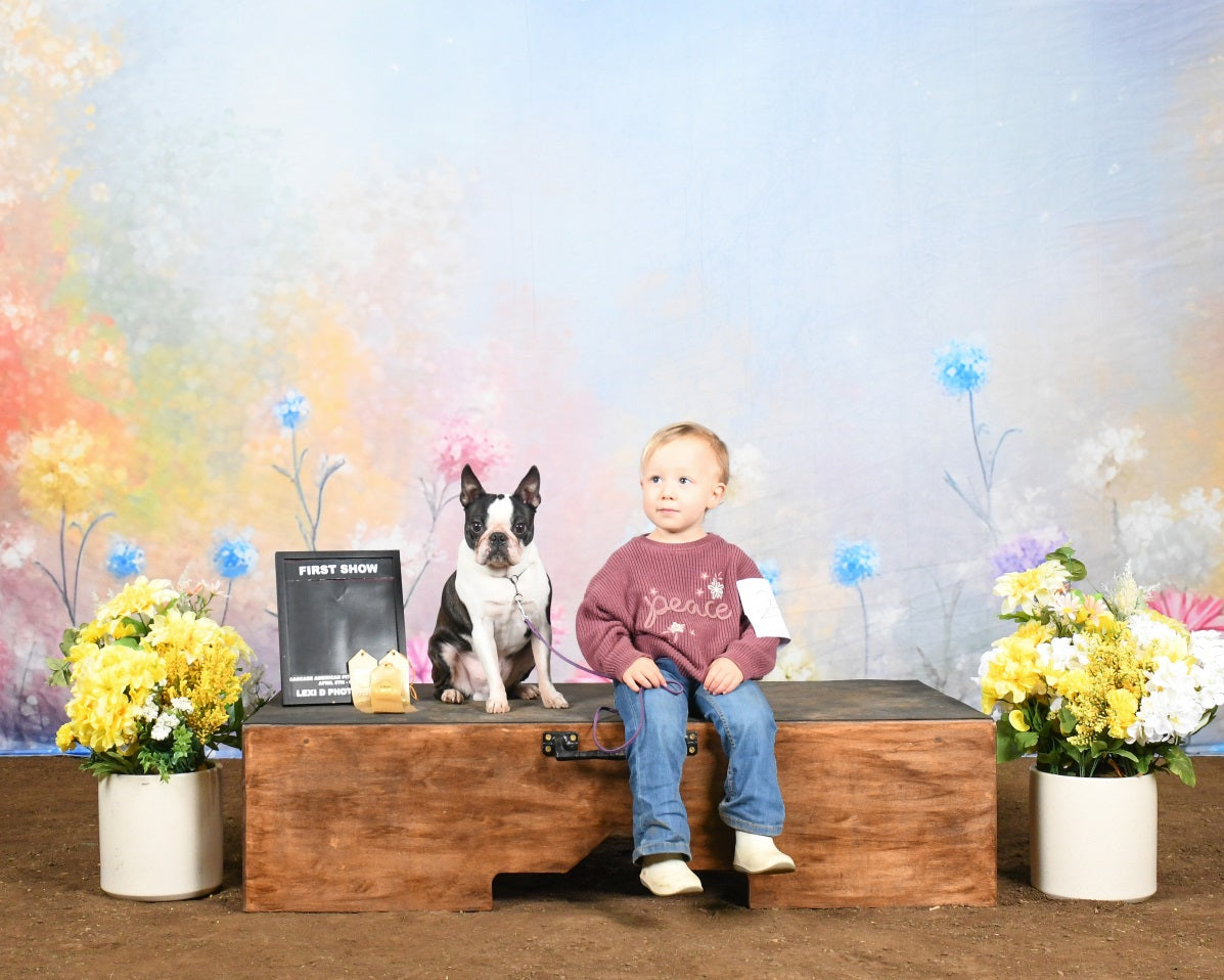 Spring Backdrops Photography Pastel Wildflower Meadow Backdrop UK LXX1-149