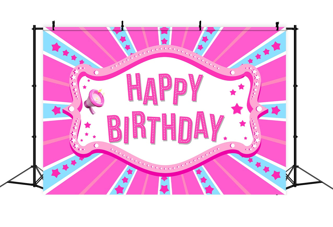 Custom Happy Birthday Backdrop Barbie Carnival-Inspired Backdrop UK LXX1-208