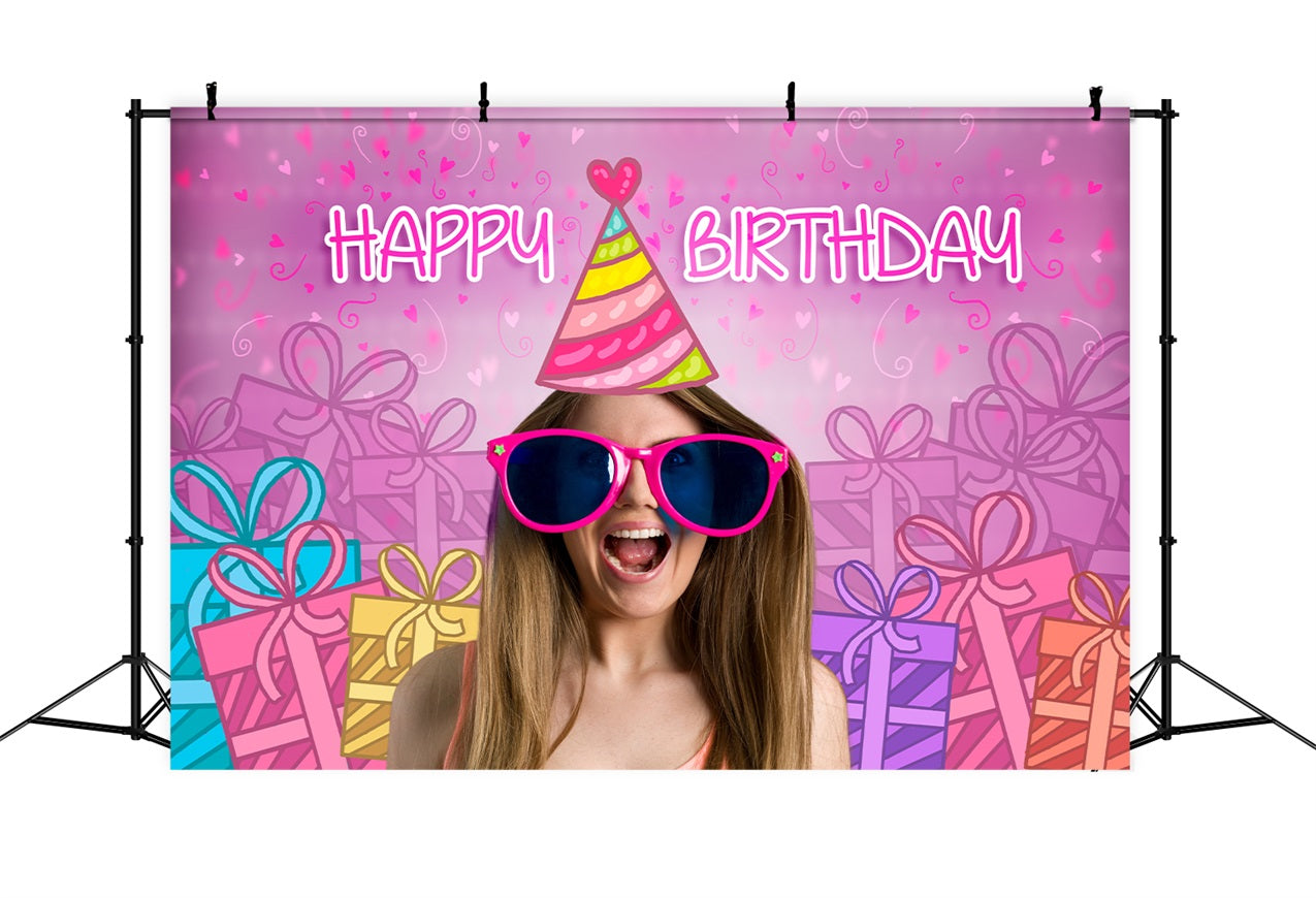 Customize Backdrop Birthday Barbie Joy Sunglasses Party Backdrop UK LXX1-209