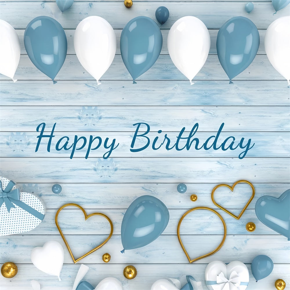 Customized Backdrop For Birthday Party Wood Balloon Design Backdrop UK LXX1-240