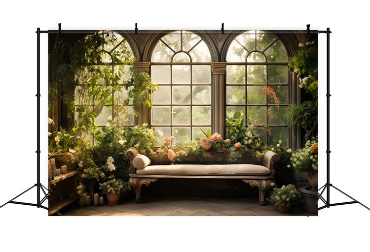 Pet Backdrops Vintage Arch Window Garden Backdrop UK LXX1-260